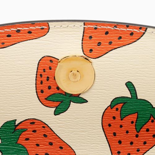 Gucci Printed Leather Strawberry Zumi Mini Shoulder Bag