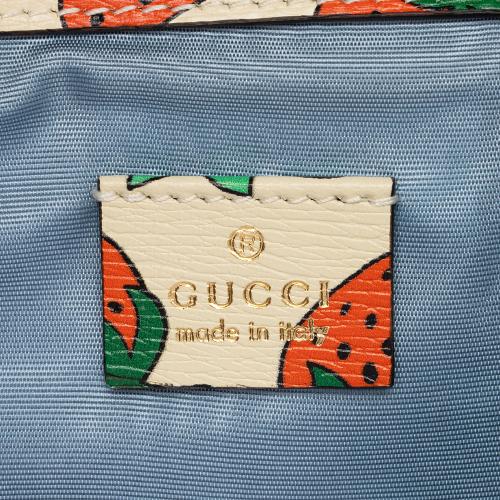Gucci Printed Leather Strawberry Zumi Mini Shoulder Bag