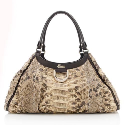 Gucci Python D Gold Large Tote