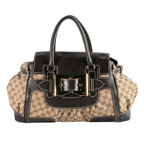 Gucci Queen GG Fabric Top Handle Handbag
