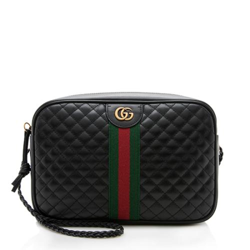quilted leather small shoulder bag gucci