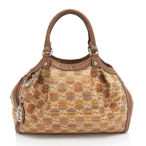 Gucci Raffia Sukey Medium Tote