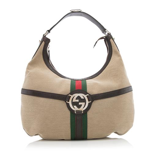Gucci Canvas Reins Hobo 