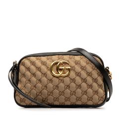 Gucci Small GG Canvas Marmont Matelasse Camera Bag