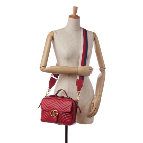 Gucci Small GG Marmont Matelasse Top Handle