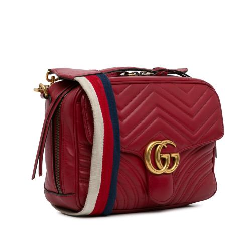 Gucci Small GG Marmont Sylvie Top Handle Satchel
