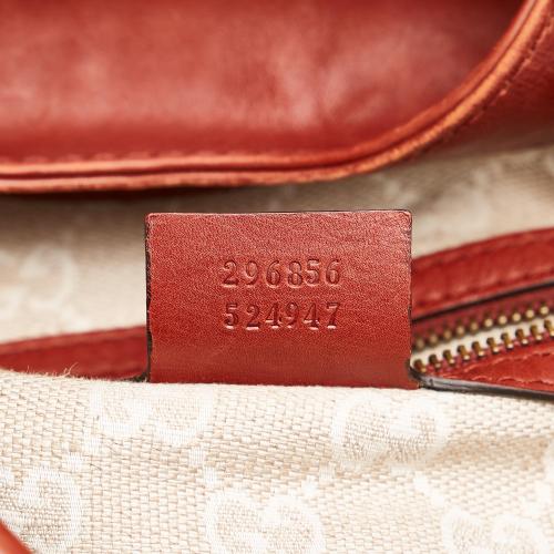 Gucci Soft Stirrup Nubuck Leather Tote Bag