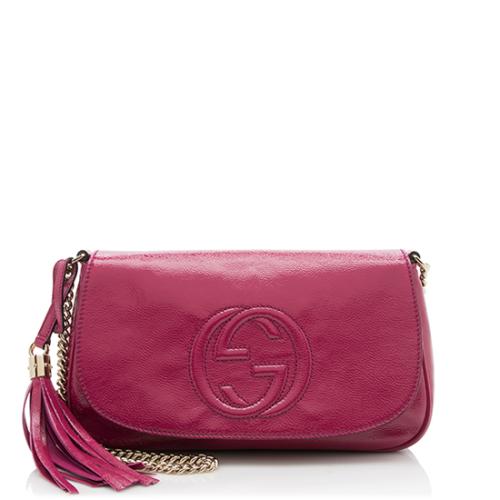 Gucci Soho Patent Leather Flap Shoulder Bag