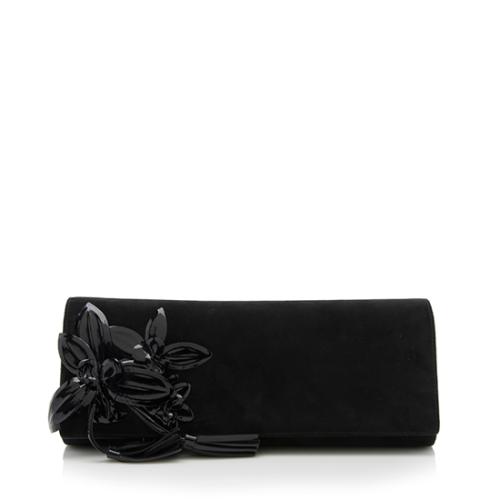 Gucci Suede Glam Orchid Clutch 