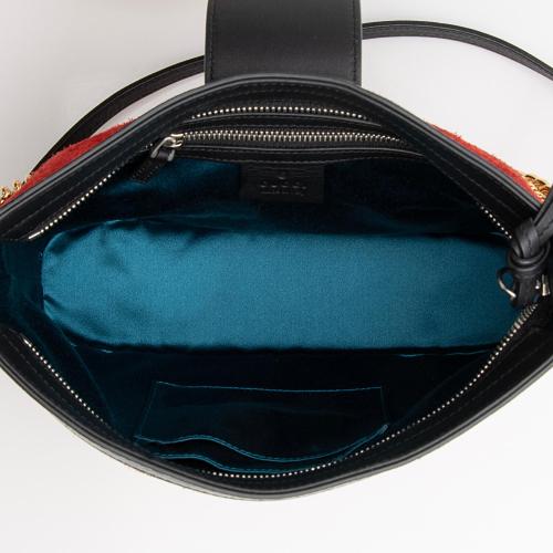 Gucci Suede Patent Leather Dionysus Medium Bucket Bag