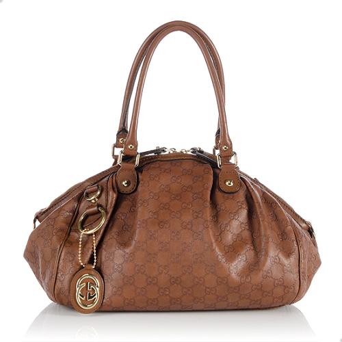 Gucci Guccissima Leather Sukey Medium Boston Bag