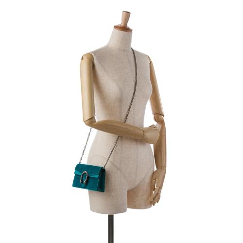 Gucci Super Mini Velvet Dionysus Crossbody Bag