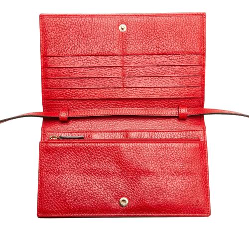 Gucci Swing Leather Continental Wallet on Strap