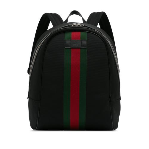 Gucci Techno Web Canvas Backpack
