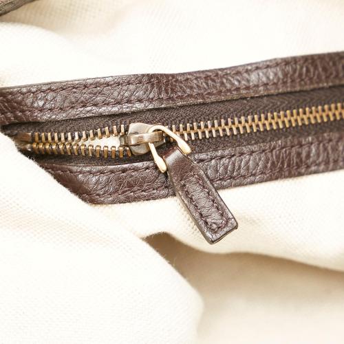 Gucci Twill Leather Shoulder Bag