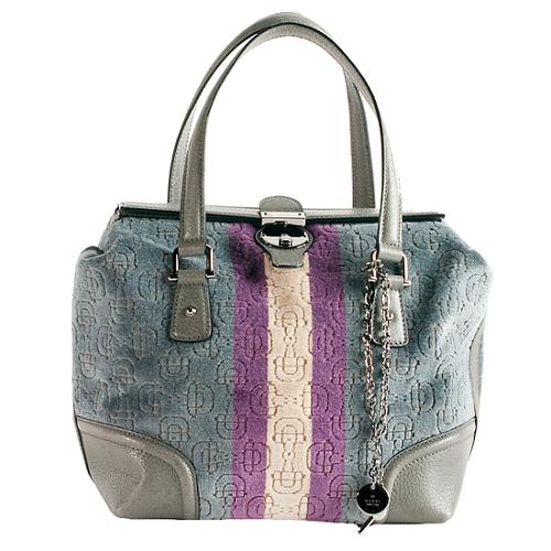 Gucci Velvet Horsebit Treasure Small Boston Satchel Handbag