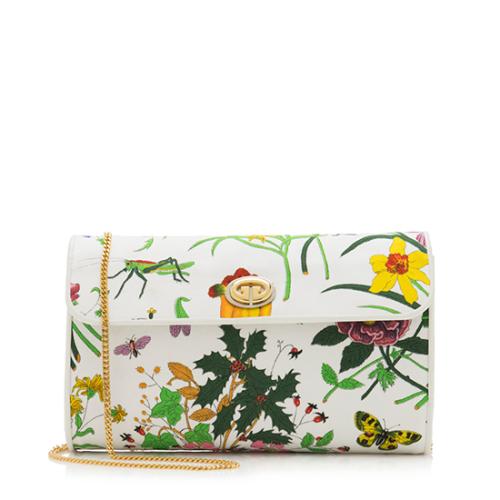 Gucci Vintage Satin Flora Shoulder Bag