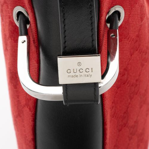 Gucci Vintage GG Canvas Drawstring Shoulder Bag