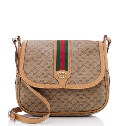 Gucci Vintage GG Plus Web Shoulder Bag