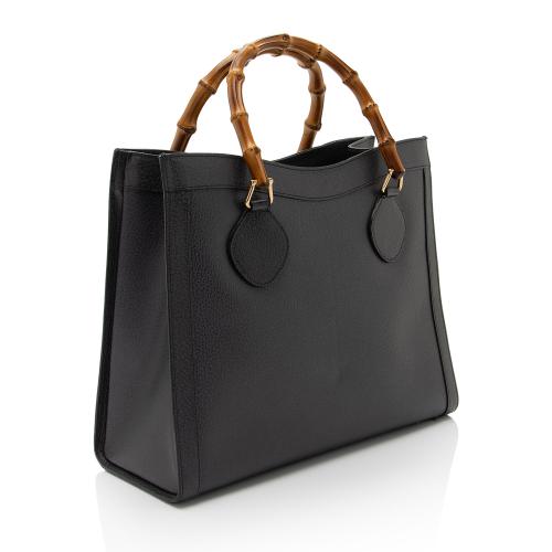 Gucci Vintage Leather Bamboo Diana Tote