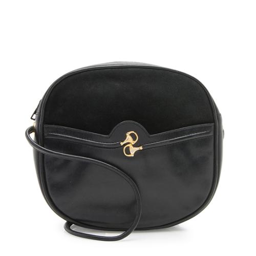 Gucci Vintage Leather Suede Horsebit Crossbody Bag - FINAL SALE