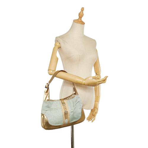 Gucci Web Jackie Canvas Shoulder Bag