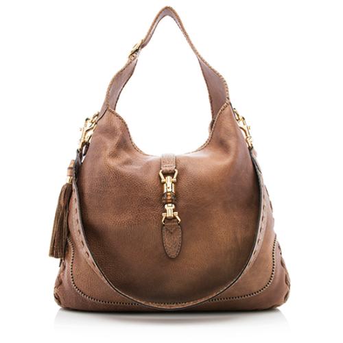 Gucci Leather New Jackie Large Hobo