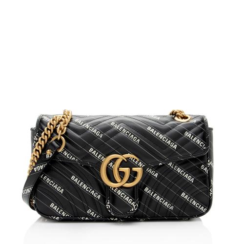 Gucci x Balenciaga Matelasse Leather GG Marmont The Hacker Project Small Flap Shoulder Bag