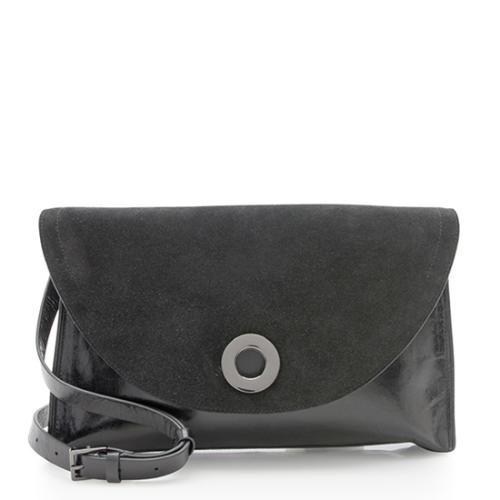 Halston Leather and Suede Oversized Clutch - FINAL SALE
