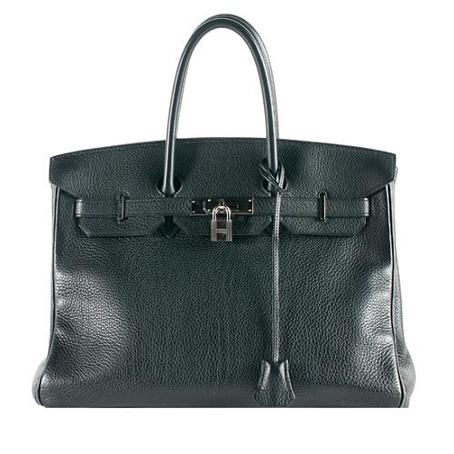 Hermes Black Togo Birkin 35cm Satchel Handbag