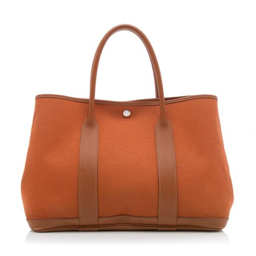 Hermes Canvas Garden Party MM Tote