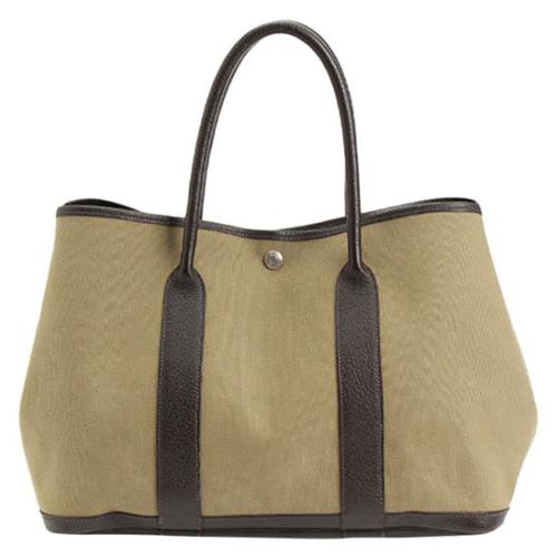 Hermes Canvas Garden Party Tote 
