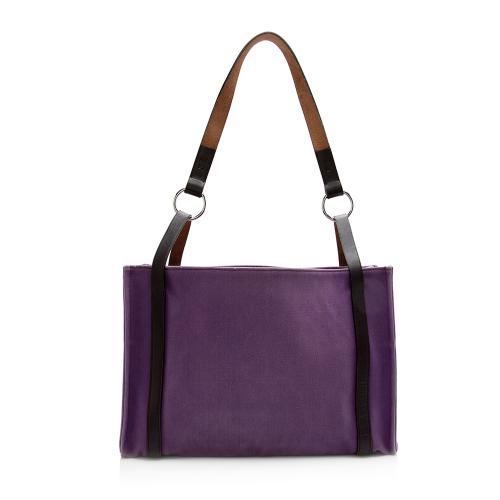 Hermes Canvas Leather Cabalicol Tote