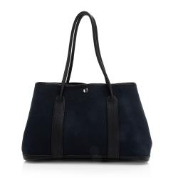 Hermes Canvas Leather Garden Party 36 Tote