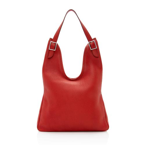 Hermes Clemence Leather Massai PM Bag