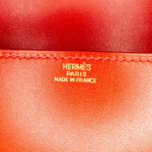 Hermes Medor Leather Clutch Bag