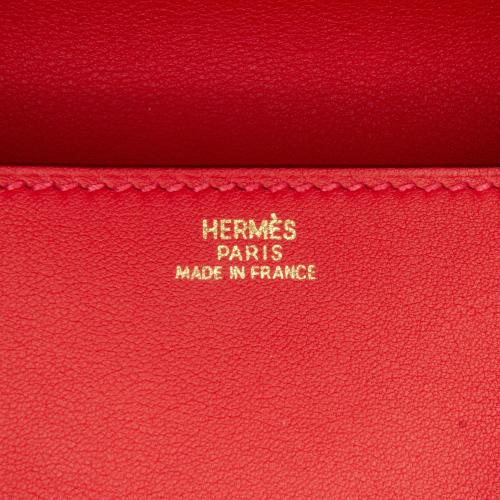 Hermes Medor Leather Clutch Bag