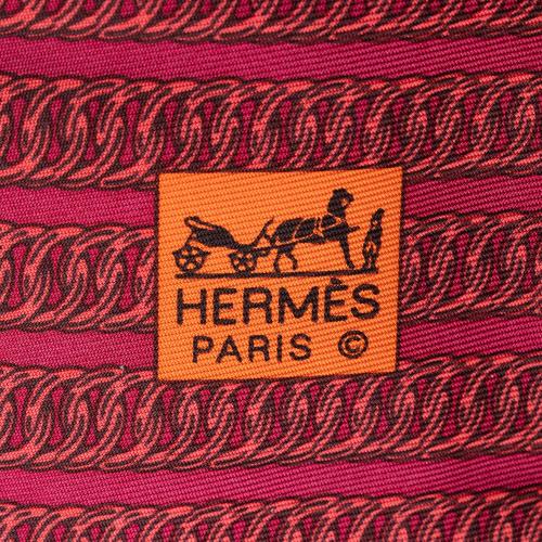 Hermes Silk Carre en Cravates Fourbi 25 Insert Drawstring Pouch
