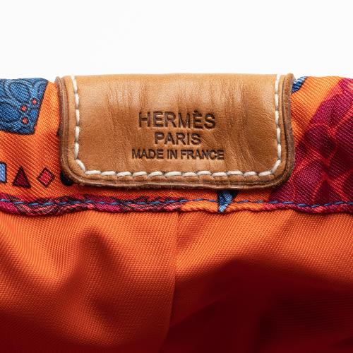 Hermes Silk Carre en Cravates Fourbi 25 Insert Drawstring Pouch