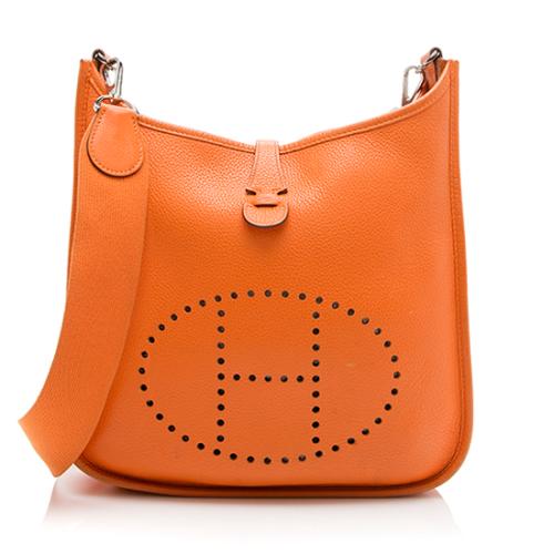 Hermes Taurillion Clemence Evelyne II PM Shoulder Bag