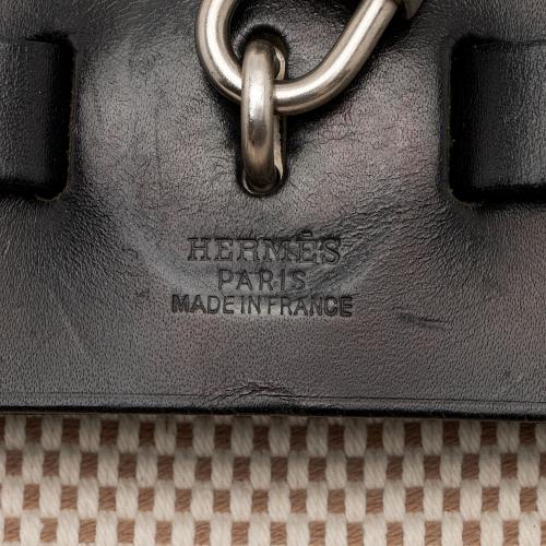 Hermes Vintage Toile Cabas Herbag 40 Satchel