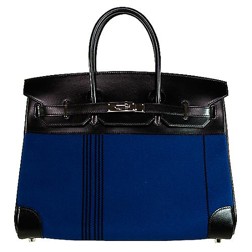 Hermes Vintage Midnight Blue Birkin Bag