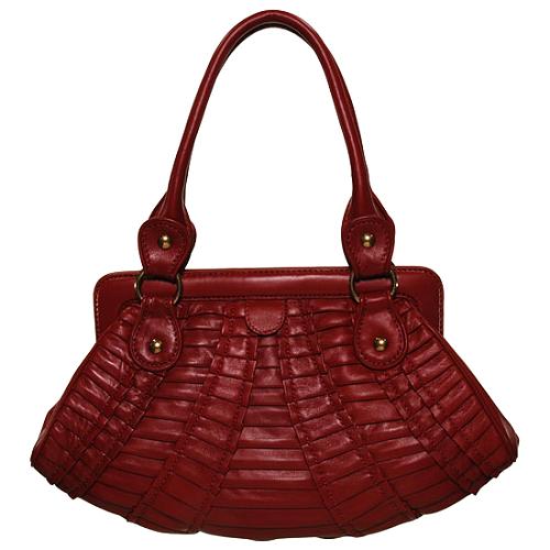 Isabella Fiore Complete with Pleats Claudette Frame Handbag