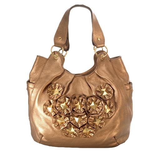 Isabella Fiore Leather Star Studded Penelope Tote