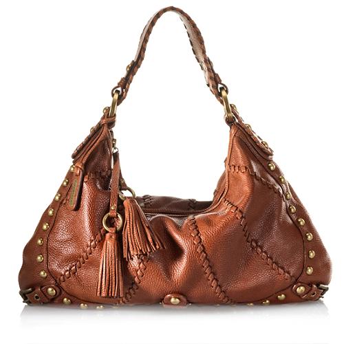 Isabella Fiore Stitched Detail Hobo Handbag
