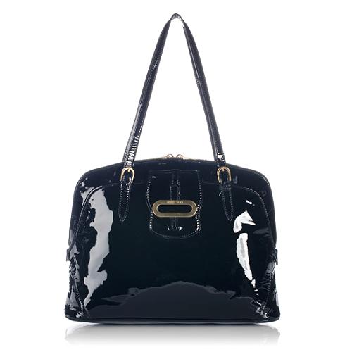 Jimmy Choo Patent Leather Thora Dome Satchel