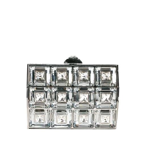 Judith Leiber Faceted Crystal Duchess Minaudiere Clutch