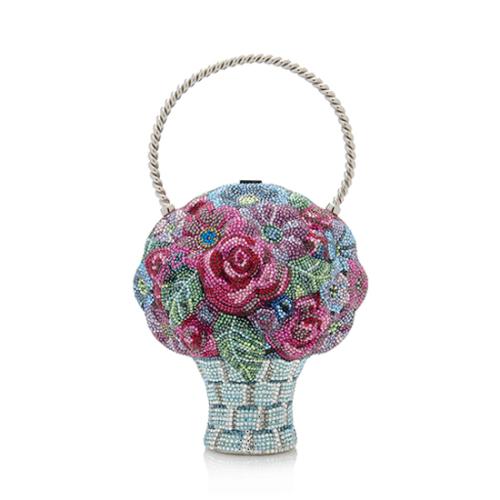 Judith Leiber Flower Basket Minaudiere Clutch