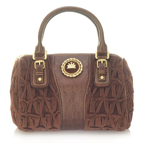 Juicy Couture Classic Velour Smocked Medium Madge Handbag