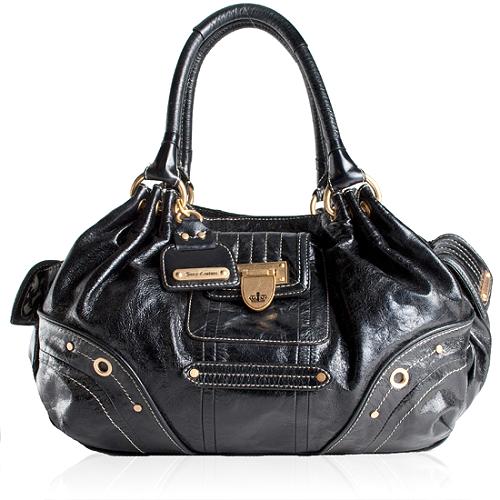 Juicy Couture Flap Lock Fluffy Satchel Handbag